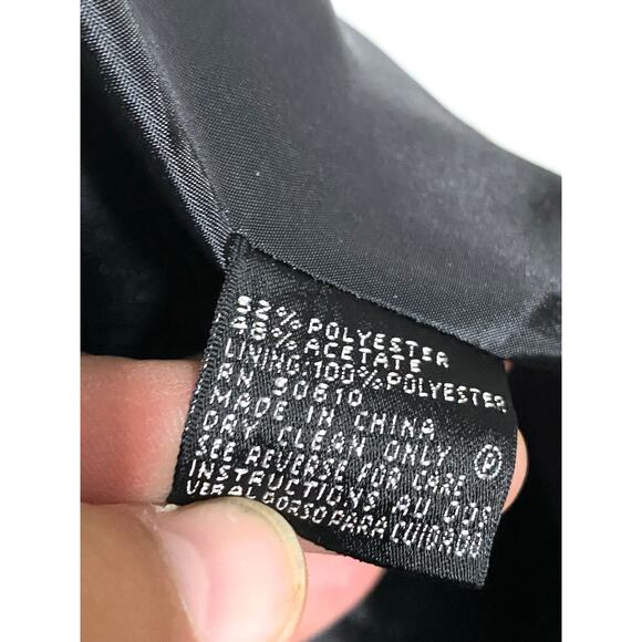 Kasper ASL Suit Jacket Blazer Black Gold Tan Checks Collar Cuffs Lined Womens 4 - Picture 7 of 8